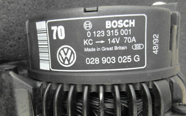 alternator Bosch 0123315001 VW Seat Skoda 14V 70A