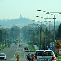 Jesienny widok z E373 - na Chełmską Górkę i Bazylikę NNMP
