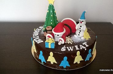leżący mikołaj #wesołych #świąt #tort #okolicznościowy #mikołaj #bałwanek