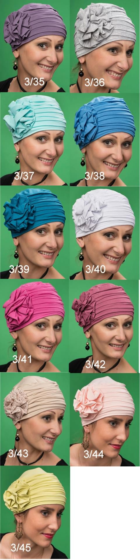 Turban Retro 3 kwiaty