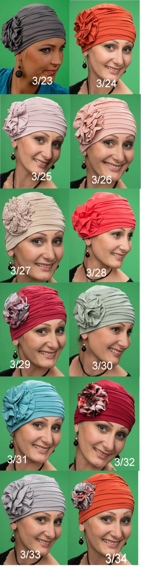 Turban Retro 3 kwiaty