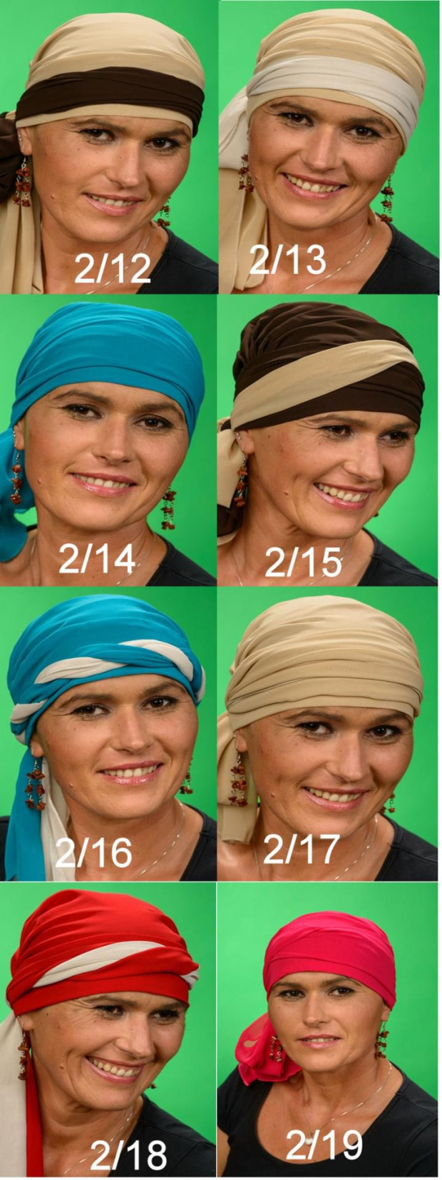 Turban Chusta Basia jednokolorowa