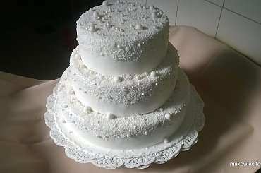 Tor weselny z perełkami #tort #weselny #tort #okolicznościowy #tort na #specjane #okazje #perełki #tort