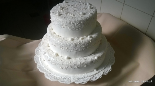 Tor weselny z perełkami #tort #weselny #tort #okolicznościowy #tort na #specjane #okazje #perełki #tort