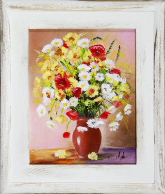 Gemischter Blumenstrauß-Ölgemälde handgemalt Leinwand+Rahmen Sygniert 27x32cm,cena 39,99e http://www.go-bi.pl/produkty/g16267-obraz-g16267.html