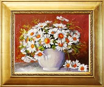 Gemischter Blumenstrauß-Ölgemälde handgemalt Leinwand+Rahmen Sygniert 27x32cm,cena 39,99e http://www.go-bi.pl/produkty/obraz-05069.html