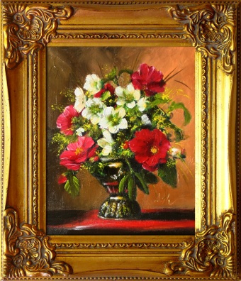 Gemischter Blumenstrauß-Ölgemälde handgemalt Leinwand+Rahmen Sygniert 27x32cm,cena 39,99e http://www.go-bi.pl/produkty/obraz-05188.html